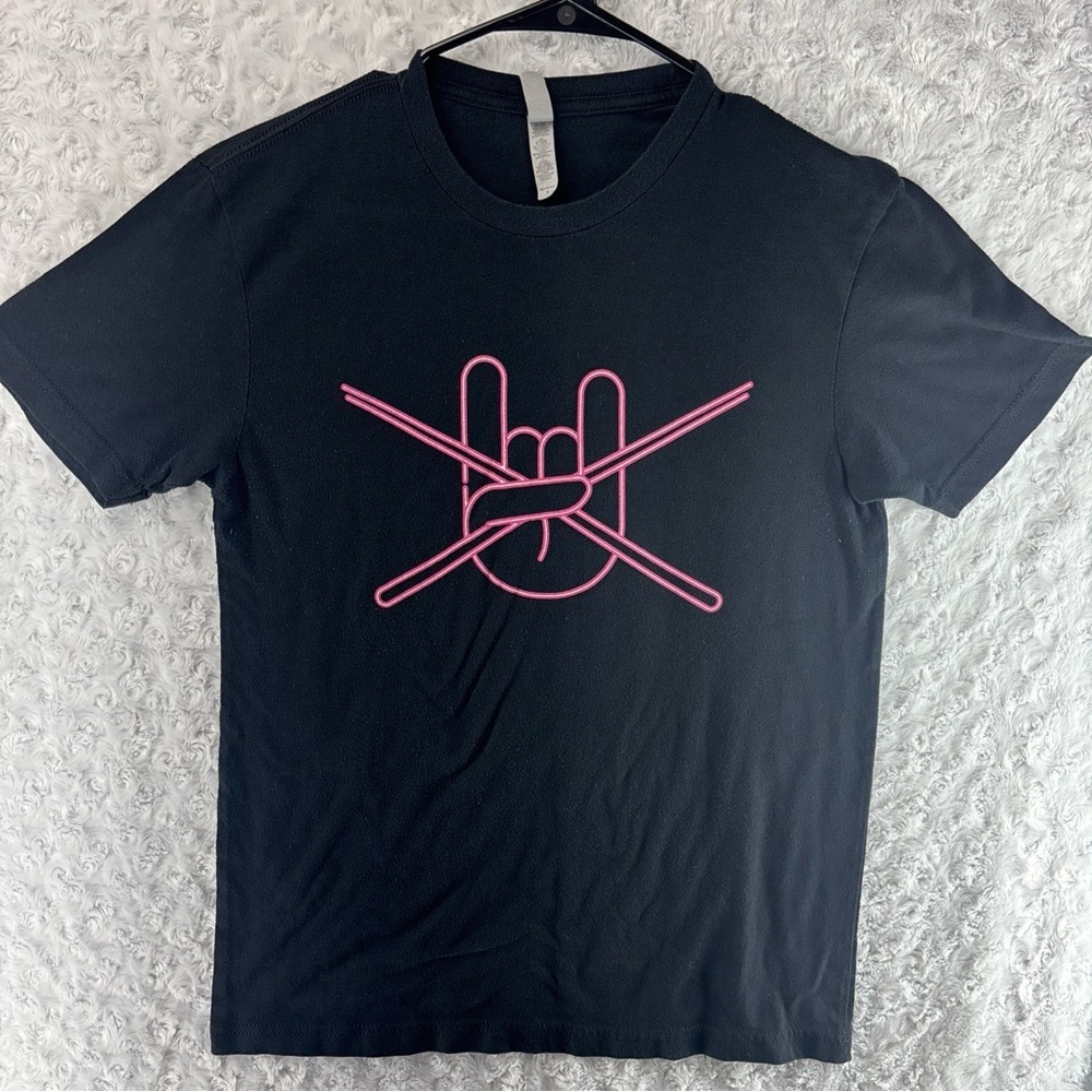 Rock N Roll Drum Style Sushi Black White And Pink Small Women’s Dryblend T Shirt